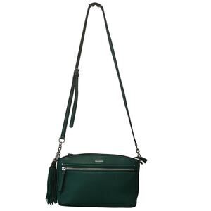 Calvin Klein Green Pebbled Side Tassle Women's Crossbody Purse